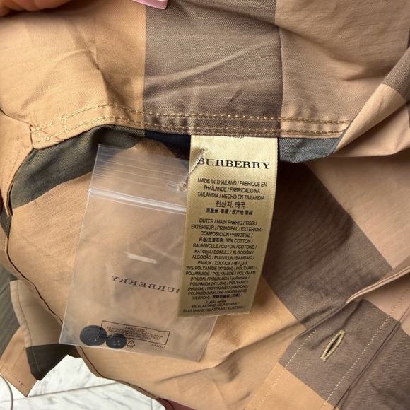 Burberry Men's Beige and Black Plaid Shirt - Picture 4 of 6